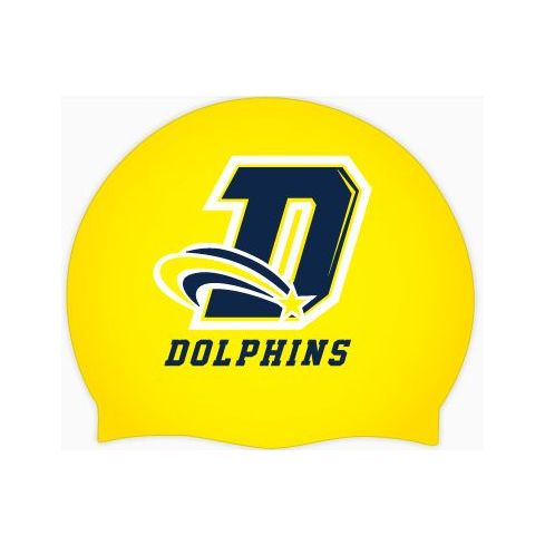 Downey Dolphins team swim cap